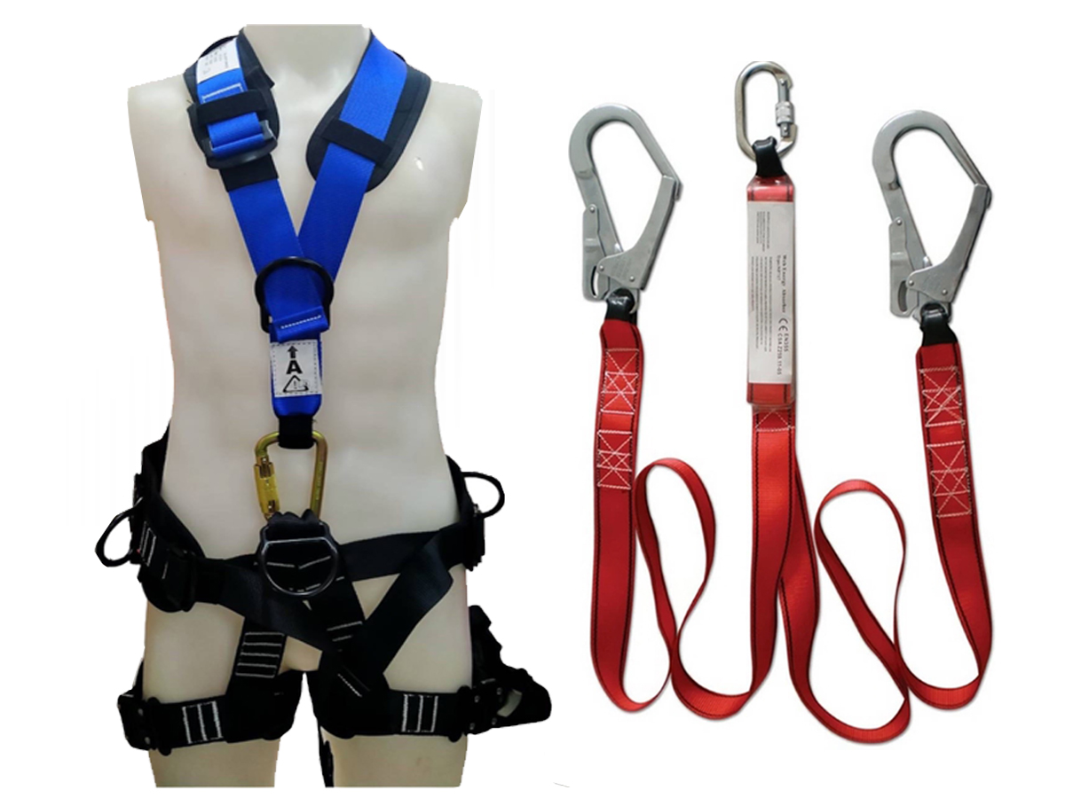 เข็มขัดนิรภัยแบบเต็มตัว รุ่น HT-327 +Absorber Webbing 2 Hook